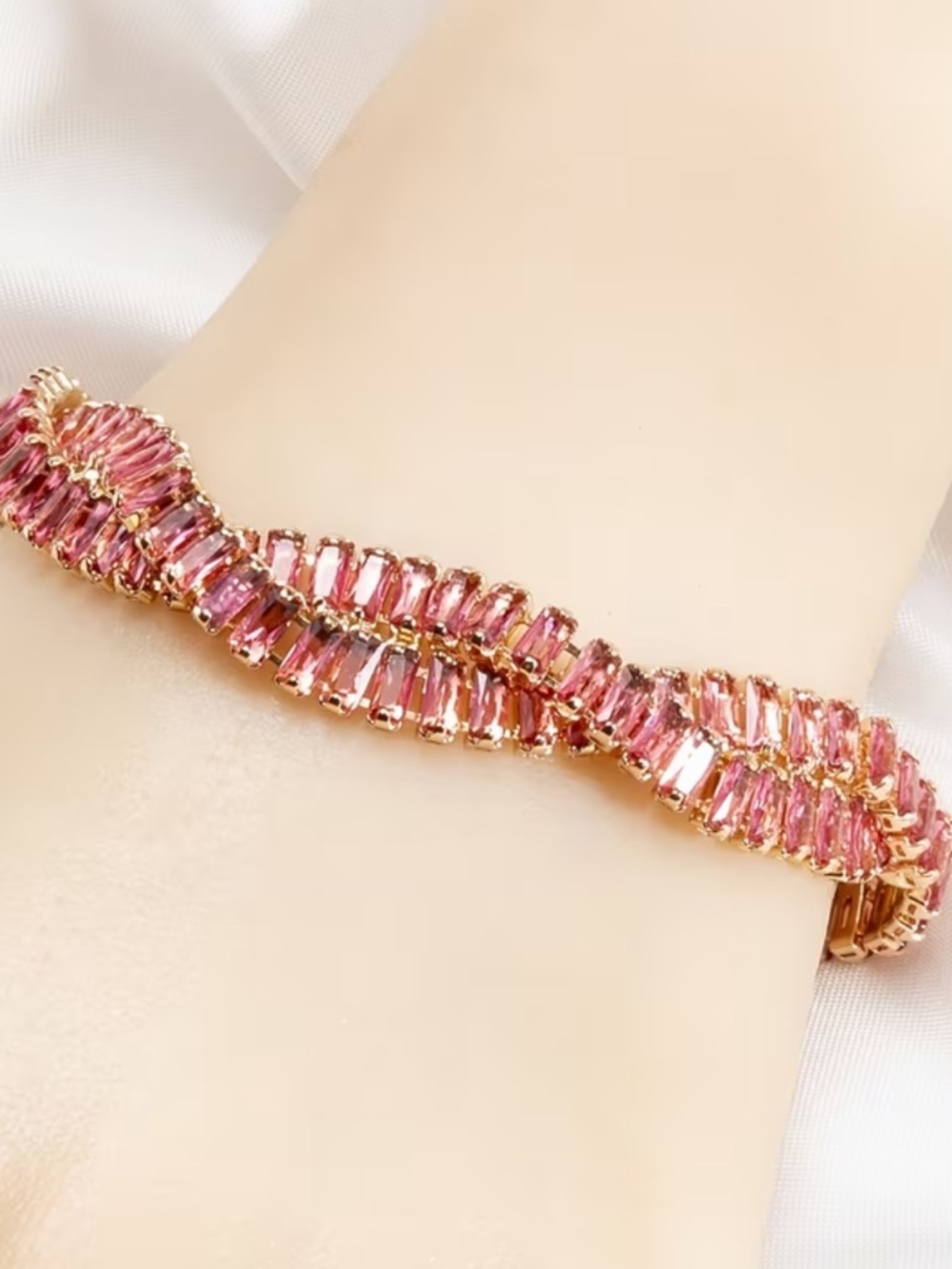 Gold plated Tennis Twist Bracelet